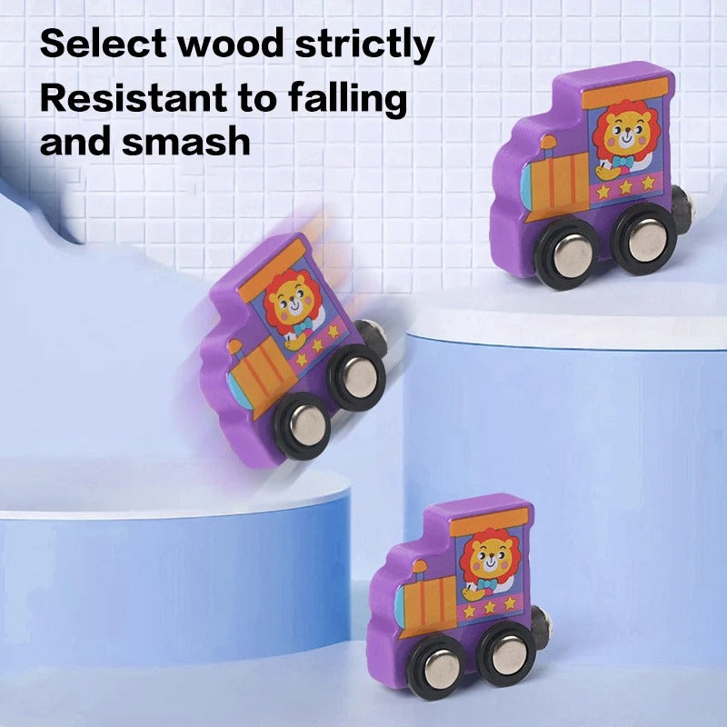 Montessori Wooden Magnetic Number Train Toy for Kids, Counting Learning Train Set, Educational Math Toy, Preschool Number Recognition Toy