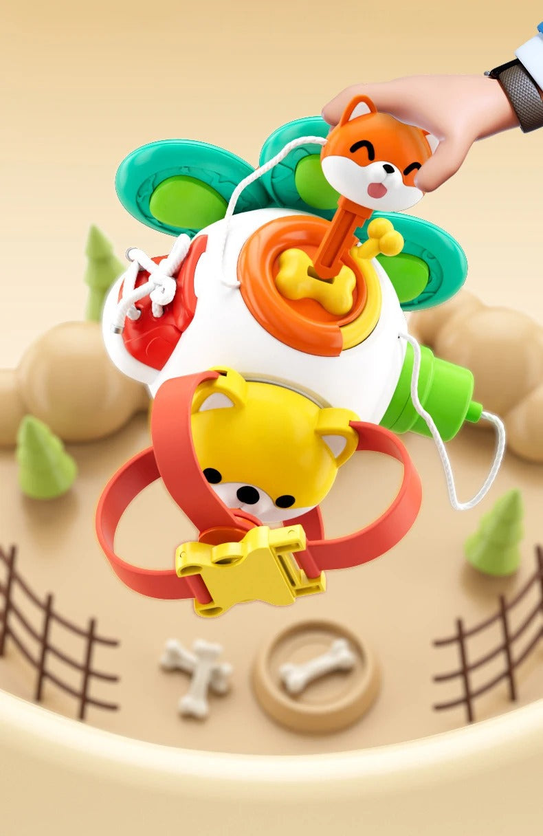 Baby Busy Board Cube Sensory Toy – Educational Toddler Learning Activity Box with Locks, Fine Motor Skills Travel Toy