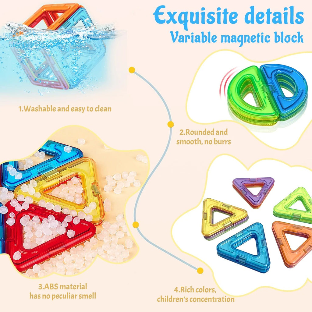 Big Size Magnetic Building Blocks for Kids – DIY Construction STEM Toy | Creative Learning & Spatial Skills, Ages 3–8