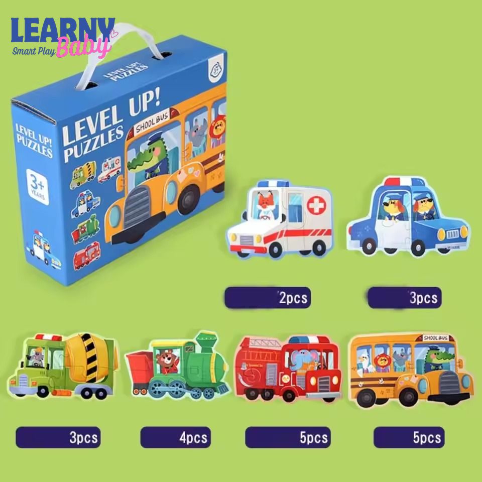 6-in-1 Marine Animal Wooden Puzzle Set for Kids Ages 3-6 – Large Block Ocean Animal Jigsaw Toy in Handheld Gift Box, Early Learning Educational Birthday Gift