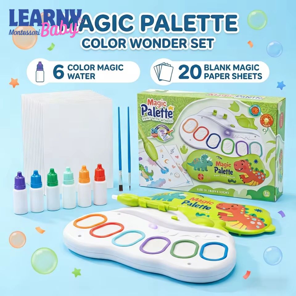 Mess-Free Magic Paint Palette Toy, Non-Toxic Washable Painting Set for Kids, Creative Art Learning Gift