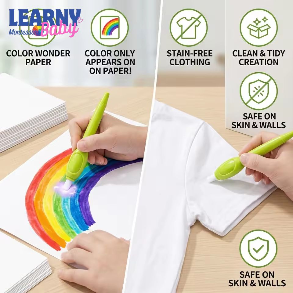 Mess-Free Magic Paint Palette Toy, Non-Toxic Washable Painting Set for Kids, Creative Art Learning Gift
