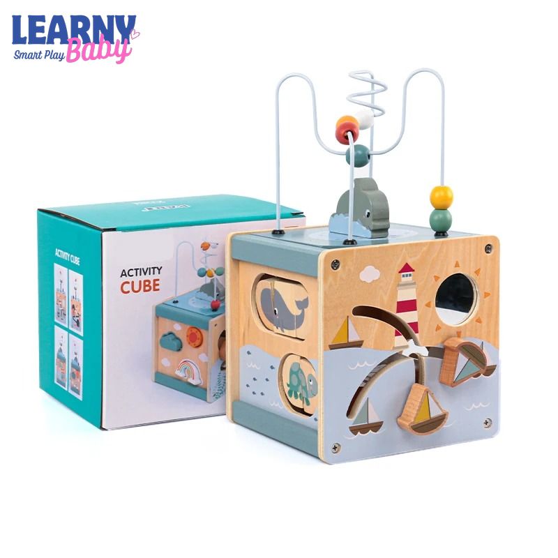 Baby Sensory Learning Toy with Shape Sorter, Bead Maze & Fine Motor Activities (6–12 Months+)