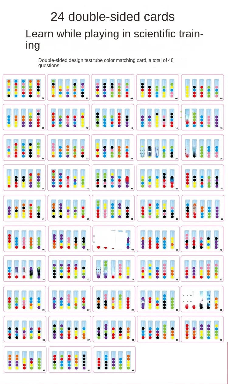 Montessori Educational Toy for Kids, 1/5 Tube Clip Beads Logic and Concentration Fine Motor Skills Training Game