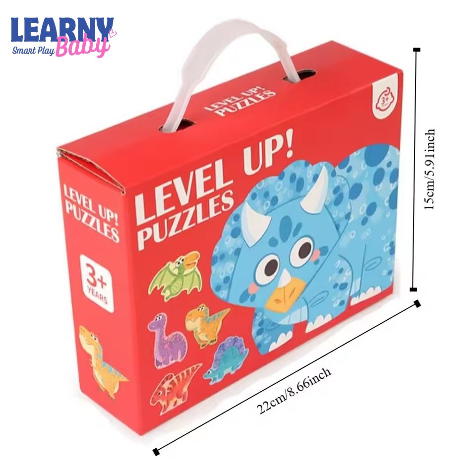 6-in-1 Marine Animal Wooden Puzzle Set for Kids Ages 3-6 – Large Block Ocean Animal Jigsaw Toy in Handheld Gift Box, Early Learning Educational Birthday Gift