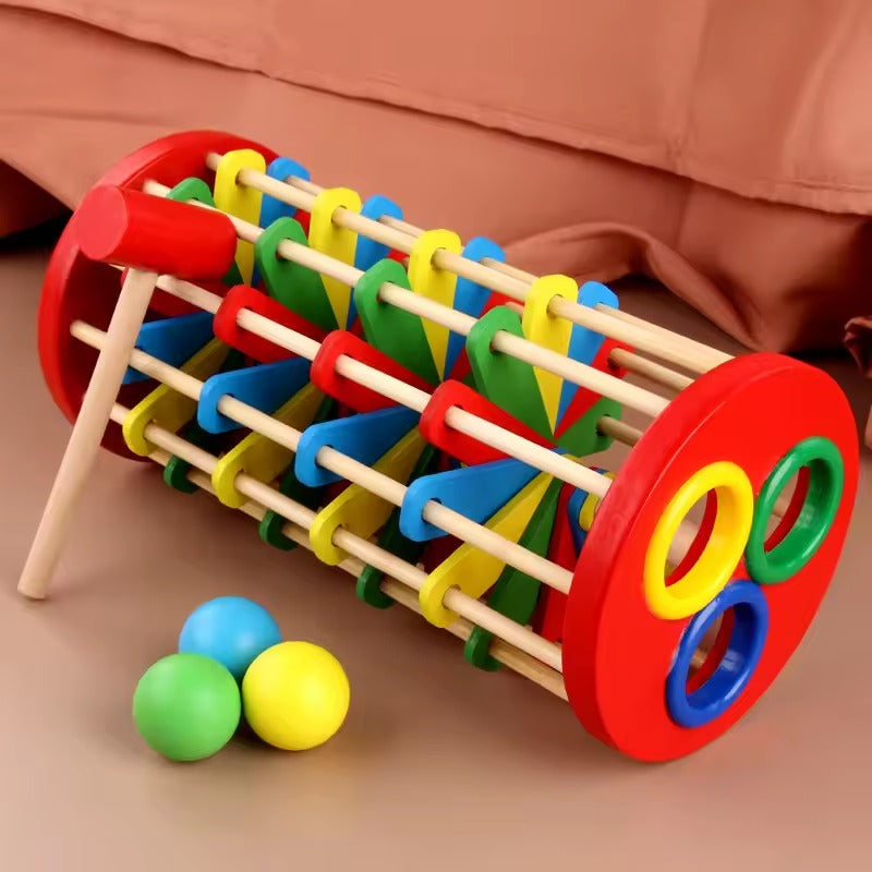 Wooden Ball Drop Knock Balls Table Game – Ladder Ramp Educational Toy for Preschool Learning, Family Fun & Developmental Play