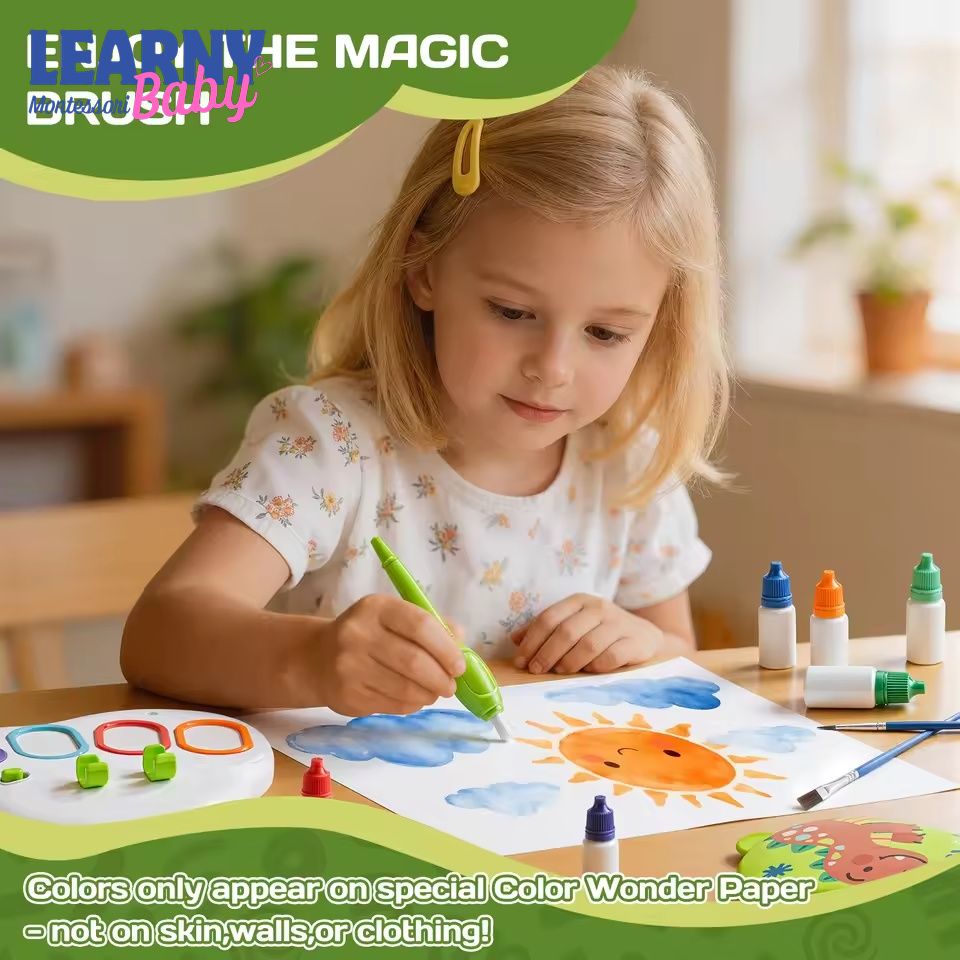 Mess-Free Magic Paint Palette Toy, Non-Toxic Washable Painting Set for Kids, Creative Art Learning Gift