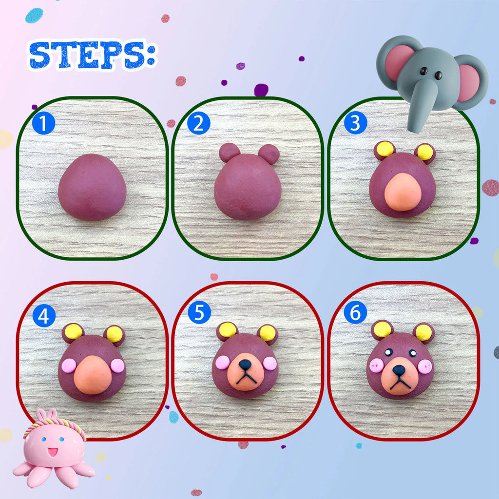 Kids Polymer Clay Craft Kit with Tools, Oven-Bake DIY Jewelry & Accessories, Fine Motor & Creativity, Ages 5 -8