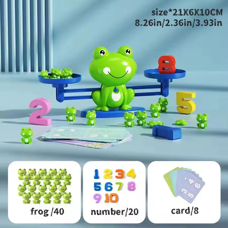 Montessori Frog Balance Math Toy for Kids – Educational Addition & Subtraction Learning Scale for Early Math Skills