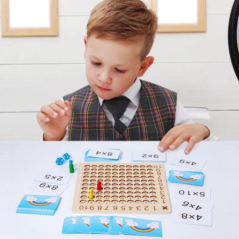 99 Multiplication Math Learning Board with Number Cards – Interactive Counting & Logical Thinking Toy for Kids (Ages 5+)