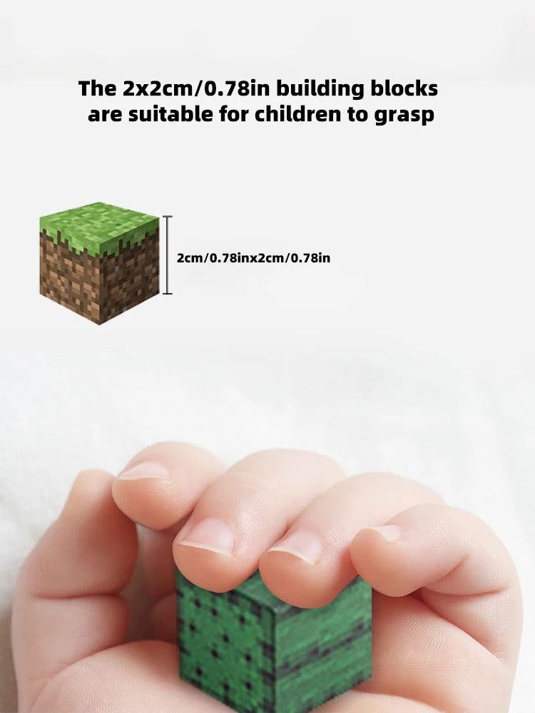 Magnetic Building Blocks Montessori STEM Toy – DIY Magnet Cube Set (Mine World Style) | Creative Construction for Kids Ages 3–8