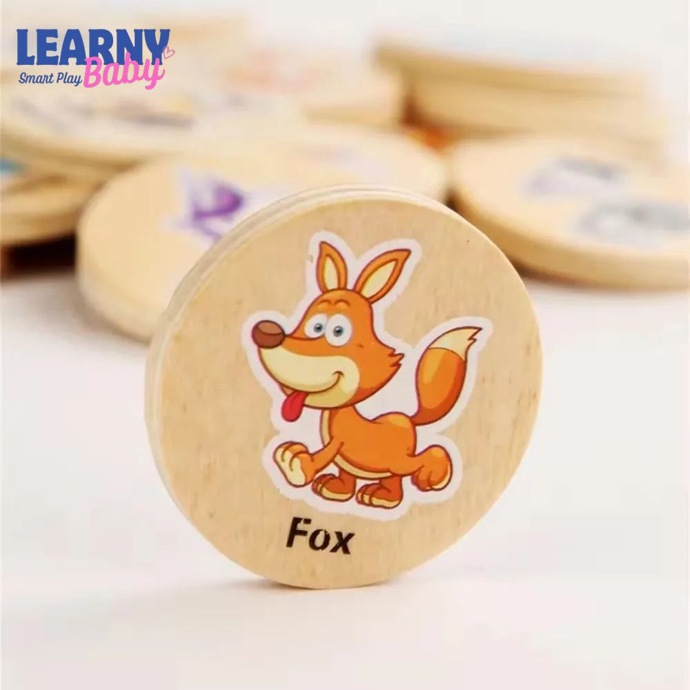 Animal & Fruit Memory Board Game for Kids – Cognitive Focus & Brain Training Toy (Ages 3+)