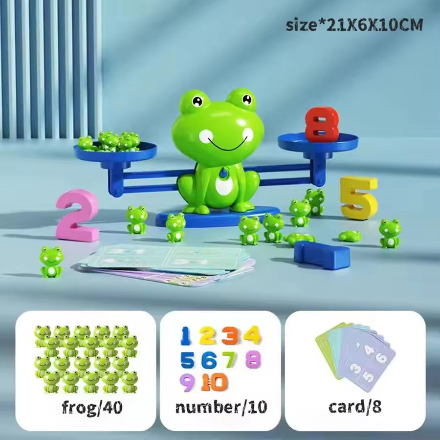 Montessori Frog Balance Math Toy for Kids – Educational Addition & Subtraction Learning Scale for Early Math Skills