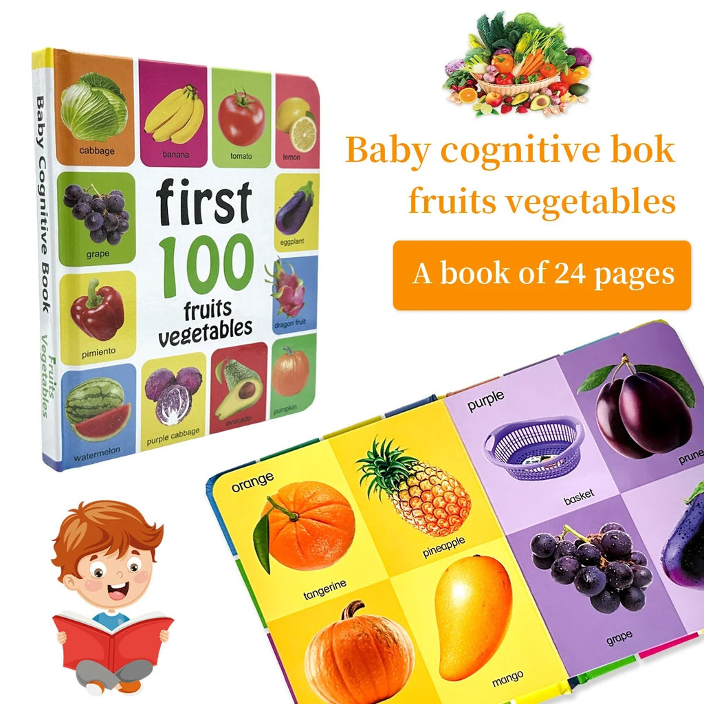 0–2 Years Baby English Cognitive Board Book – Early Learning Encyclopedia for Toddlers, First Words & Numbers Educational Gift