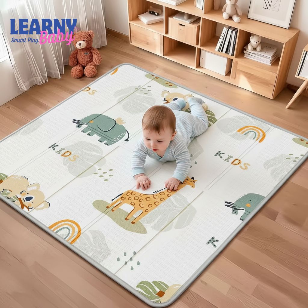 Baby Play Mat, Waterproof Playmats for Babies and Toddlers Kids, Safe Foam Playmat for Tummy Time