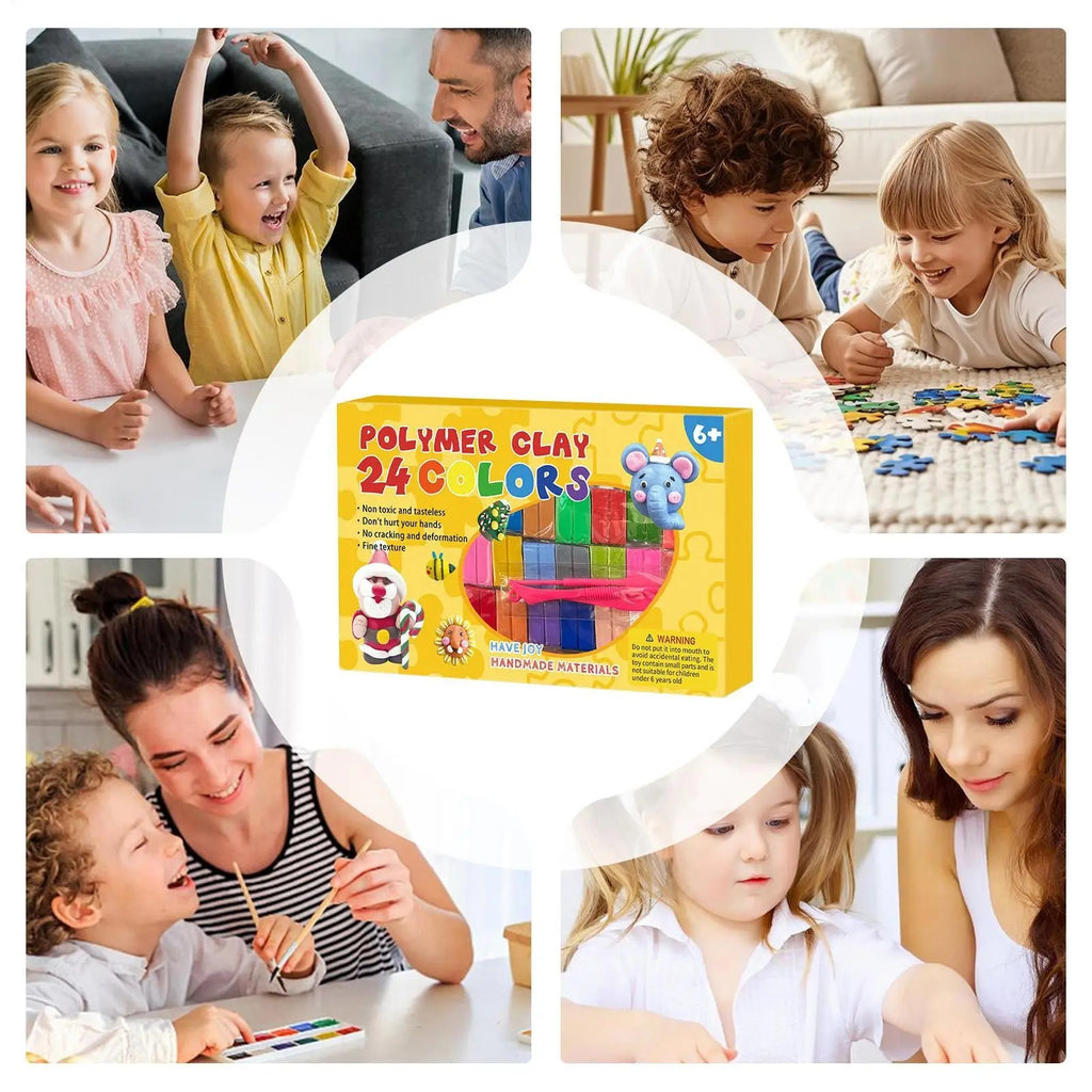 Kids Polymer Clay Craft Kit with Tools, Oven-Bake DIY Jewelry & Accessories, Fine Motor & Creativity, Ages 5 -8
