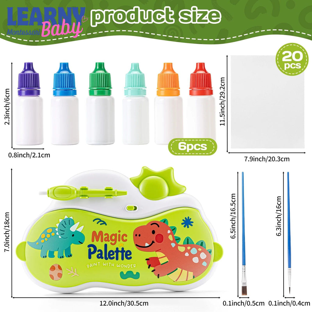 Mess-Free Magic Paint Palette Toy, Non-Toxic Washable Painting Set for Kids, Creative Art Learning Gift