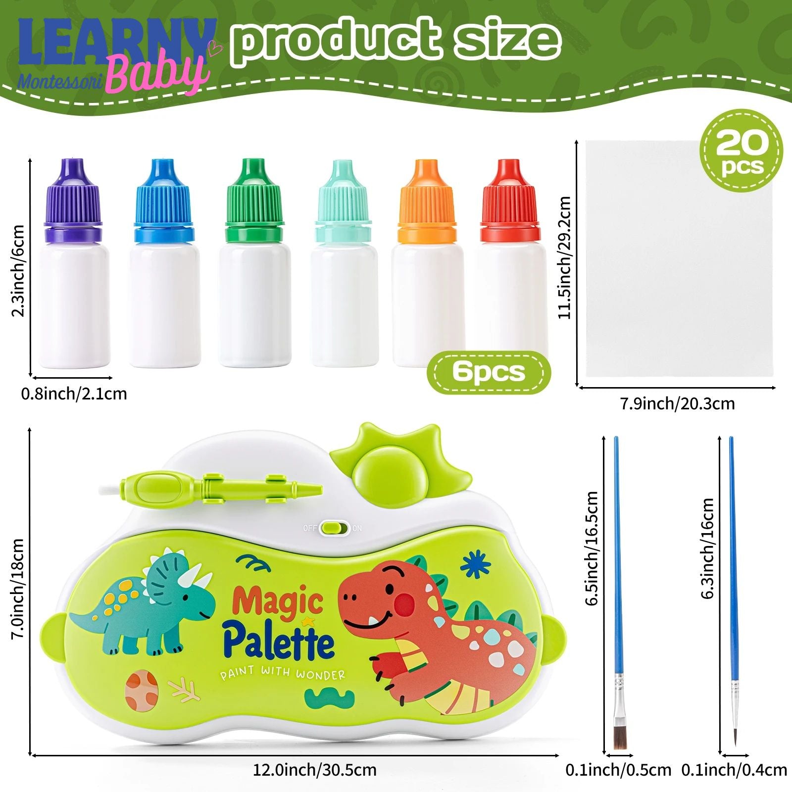 Mess-Free Magic Paint Palette Toy, Non-Toxic Washable Painting Set for Kids, Creative Art Learning Gift