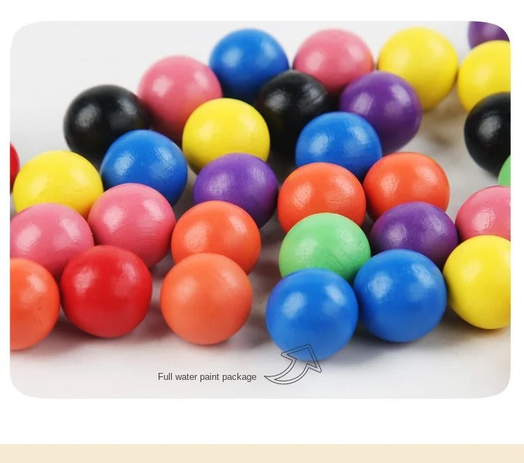 Montessori Educational Toy for Kids, 1/5 Tube Clip Beads Logic and Concentration Fine Motor Skills Training Game