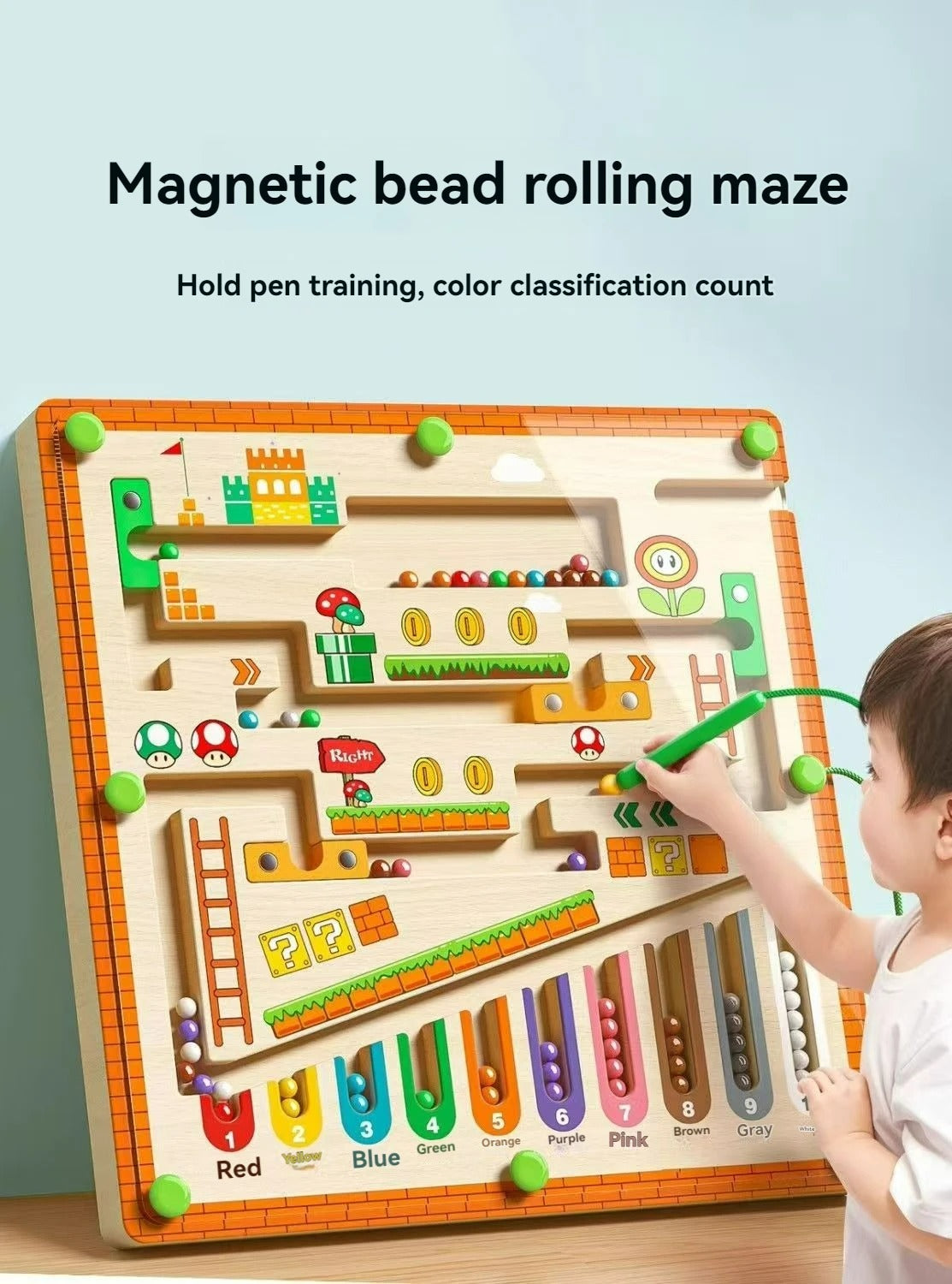 Children Magnetic Maze Walking Ball Toy – Early Education Puzzle for 3+ Years, Focus & Logic Training
