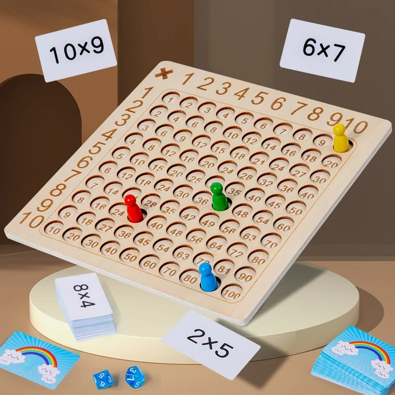 99 Multiplication Math Learning Board with Number Cards – Interactive Counting & Logical Thinking Toy for Kids (Ages 5+)