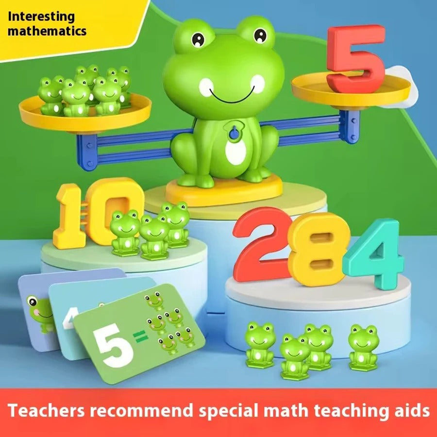 Montessori Frog Balance Math Toy for Kids – Educational Addition & Subtraction Learning Scale for Early Math Skills
