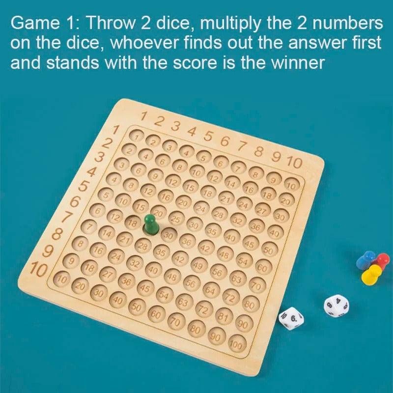 99 Multiplication Math Learning Board with Number Cards – Interactive Counting & Logical Thinking Toy for Kids (Ages 5+)