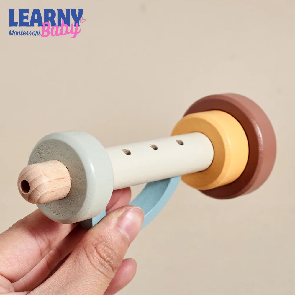 Montessori Wooden Musical Instrument Set for Babies, Drum and Xylophone Music Toy, Early Learning Sensory Toy for Toddlers