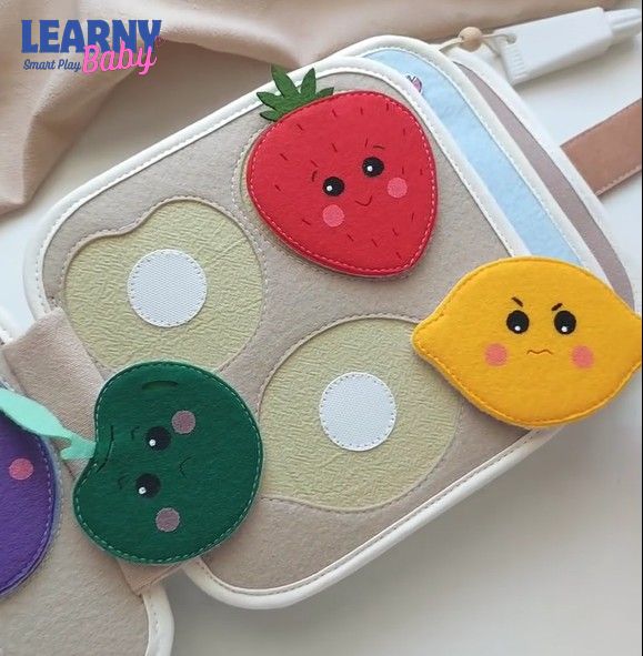 Personalized Mini Felt Quiet Book for Toddlers, Montessori Busy Book, Sensory Travel Toy, Fine Motor Activity Book, Screen-Free Gift for Kids 1-4