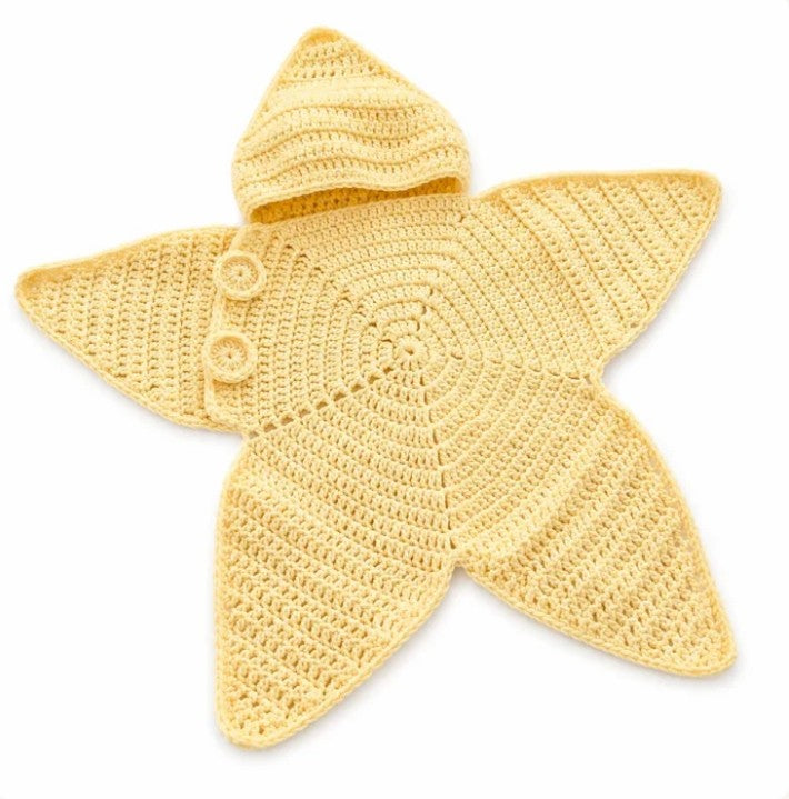 Personalized Crochet Star Baby Cocoon with Hood, Custom Name Baby Swaddle, Newborn Sleep Sack, Baby Shower Gift