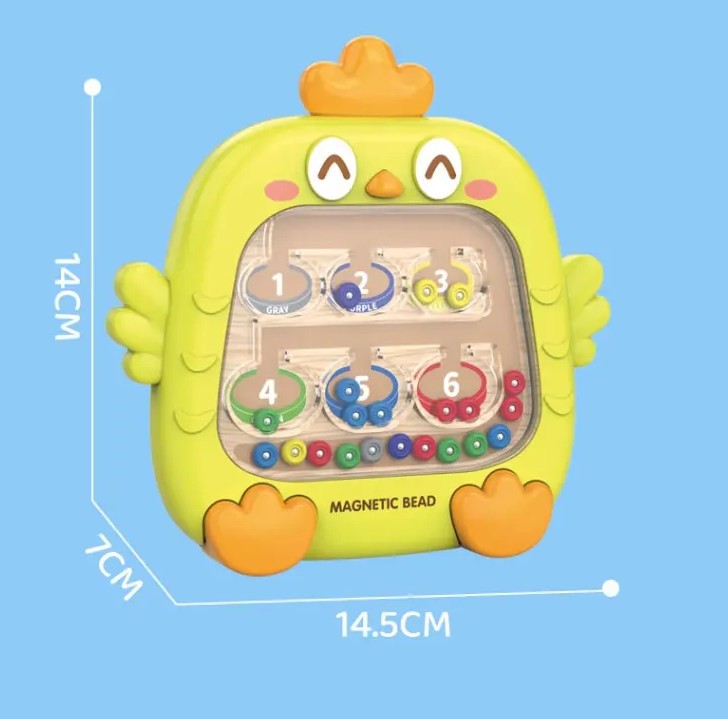 Montessori Magnetic Bead Maze Toy for Toddlers, Color Sorting Counting Game, Fine Motor Skills Learning Board, Preschool Educational Toy