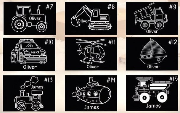 Kids Night Light with Name, Tractor Night Light, Baby Bedroom Decor, 1st Birthday Gifts, Gift for Son Baptism Gifts NL05