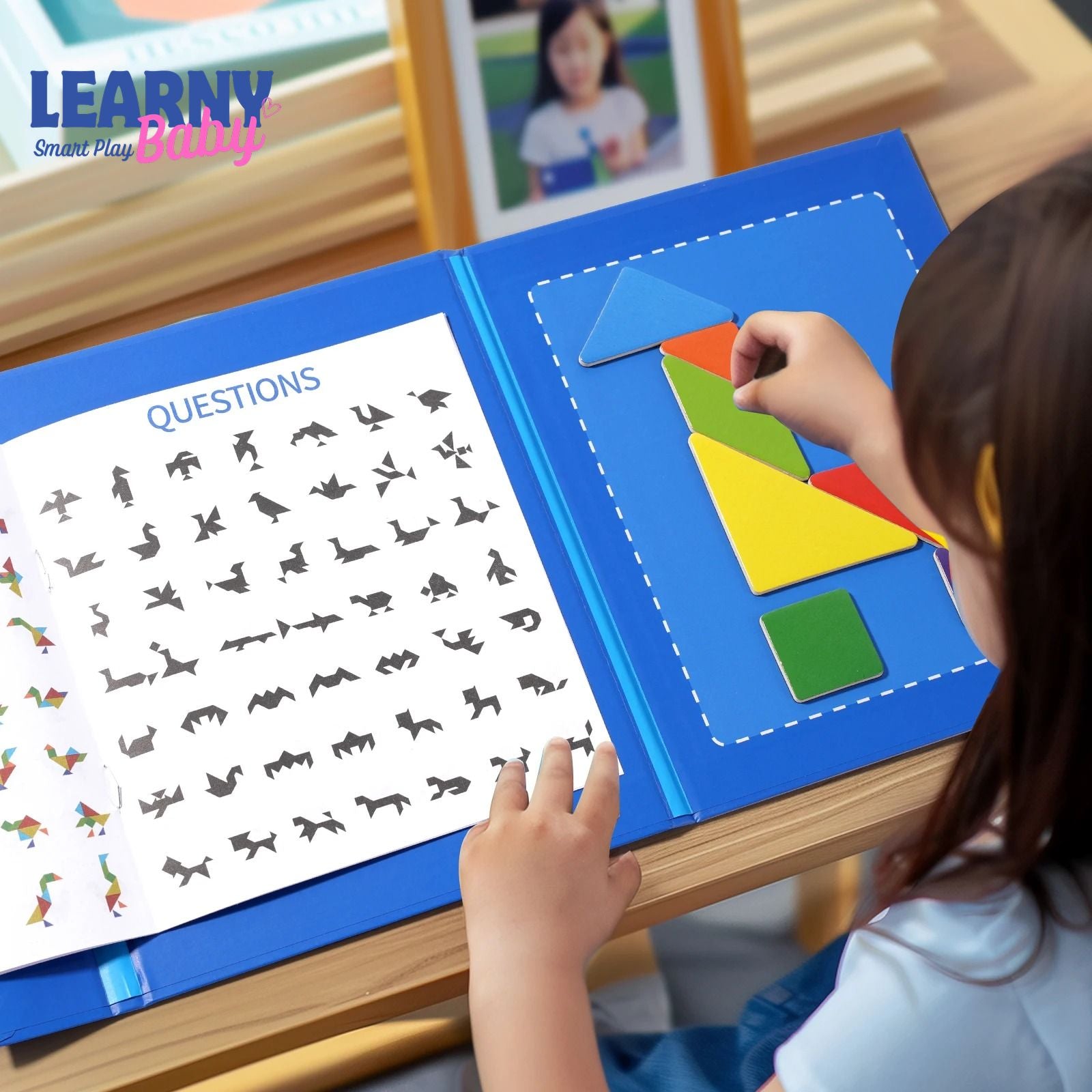 Montessori Geometry Brain Teaser – Travel-Friendly Logical Thinking & Shape Matching Game (Ages 4+)