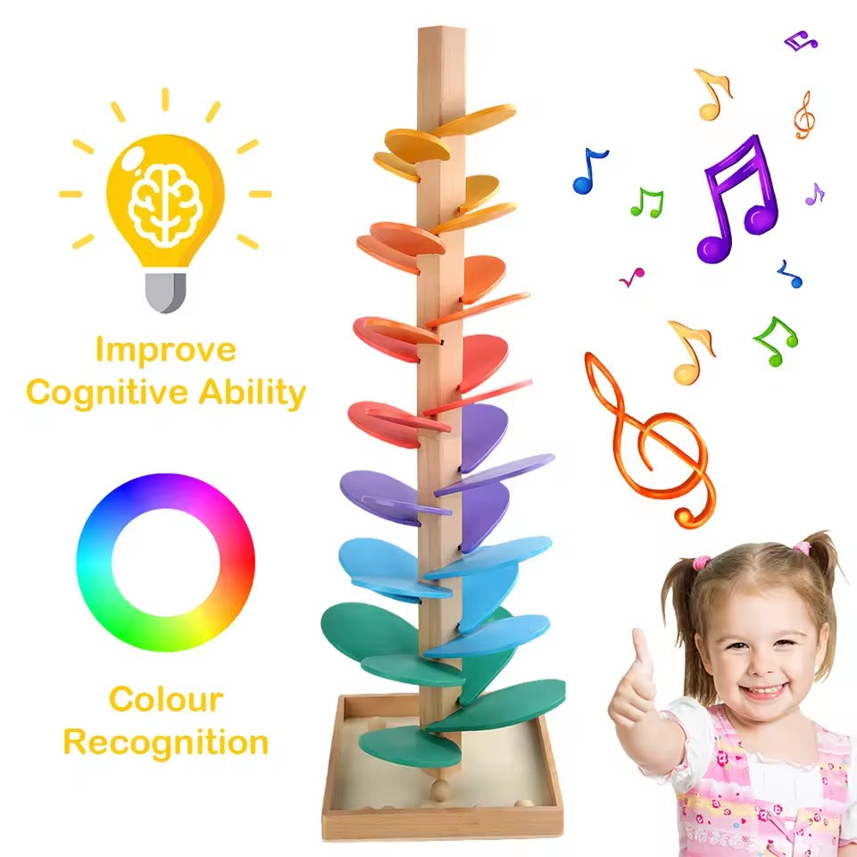 Colorful Sounding Marble Tree for Fine Motor Skills, Sensory Play & Early Development (Ages 3+)