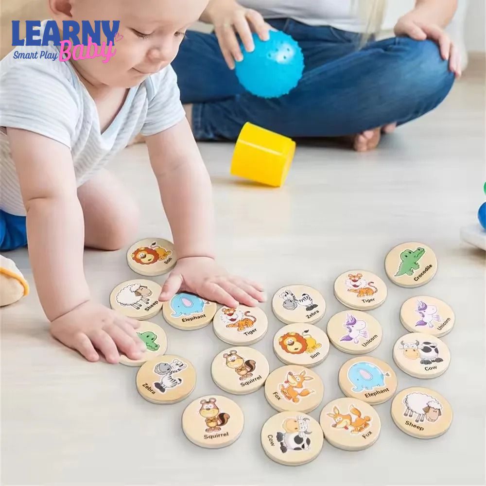 Animal & Fruit Memory Board Game for Kids – Cognitive Focus & Brain Training Toy (Ages 3+)