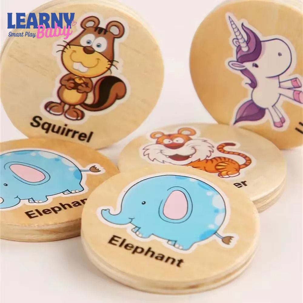 Animal & Fruit Memory Board Game for Kids – Cognitive Focus & Brain Training Toy (Ages 3+)