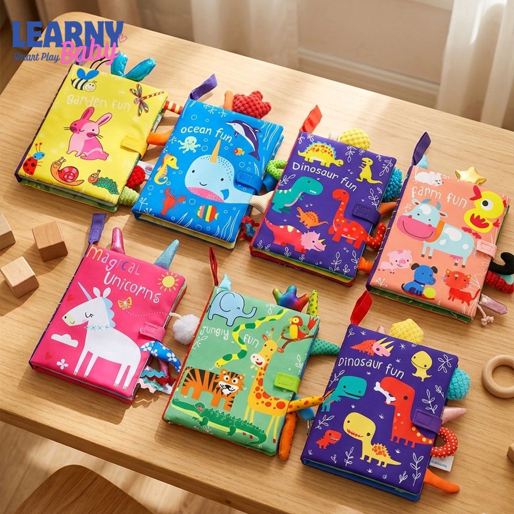 Montessori Sensory Crinkle Book for Infants 0–36 Months – Parent-Child Interactive Early Learning Toy