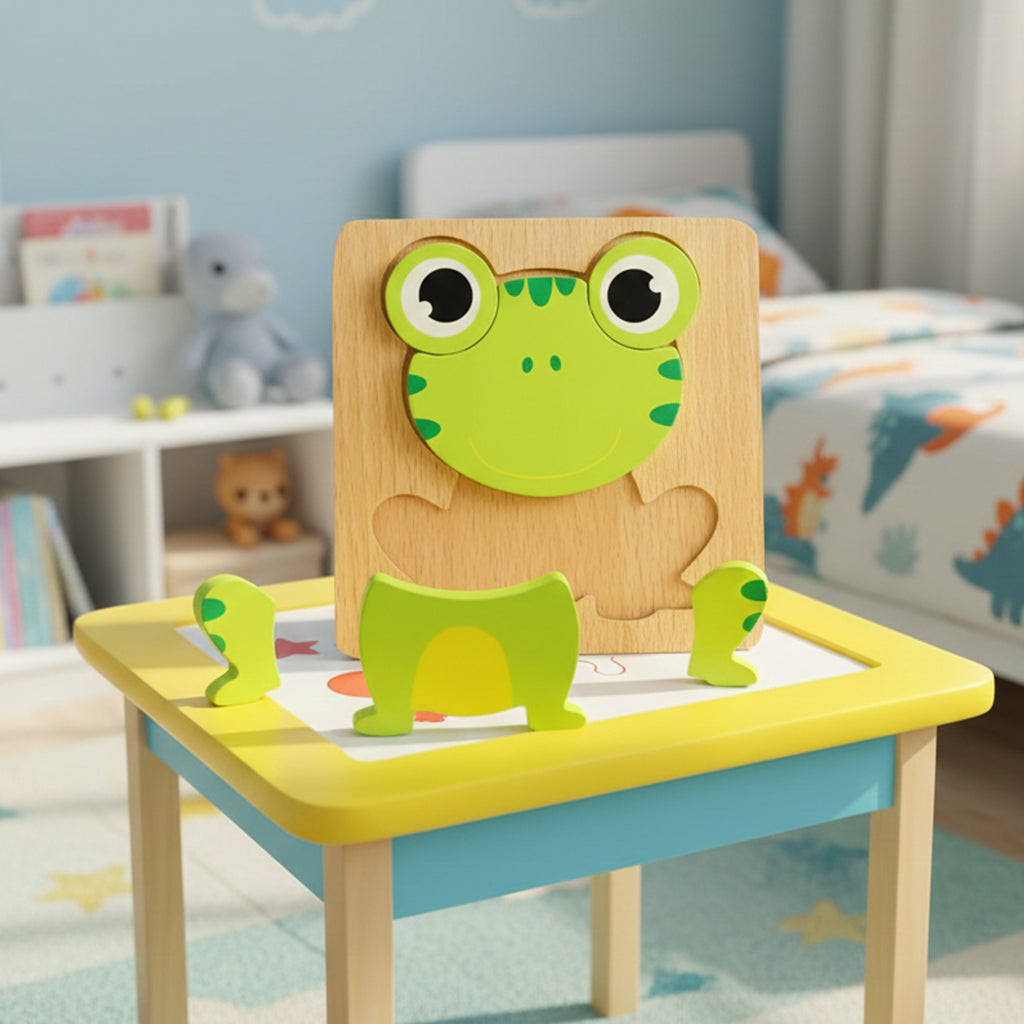 High Quality 3D Wooden Puzzle for Kids – Cartoon Animal & Traffic Jigsaw, Early Learning Cognitive Game Toy for Children Ages 3-6