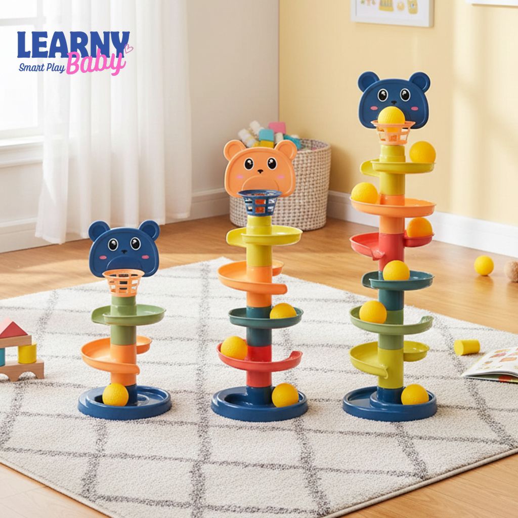 Montessori Rolling Ball Toy for Babies – Push, Pop & Slide Sensory Toy for Early Education, 0-36 Months, Learning & Developmental Game for Children