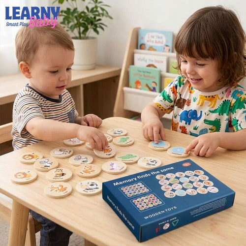 Animal & Fruit Memory Board Game for Kids – Cognitive Focus & Brain Training Toy (Ages 3+)