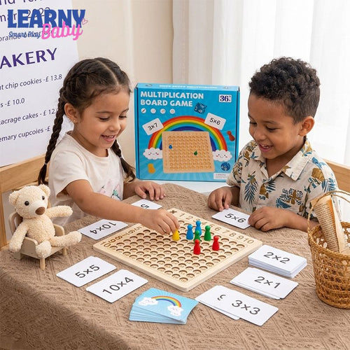 99 Multiplication Math Learning Board with Number Cards – Interactive Counting & Logical Thinking Toy for Kids (Ages 5+)