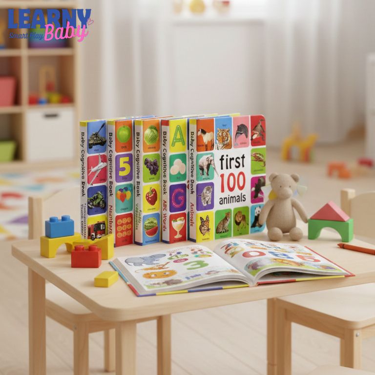 0–2 Years Baby English Cognitive Board Book – Early Learning Encyclopedia for Toddlers, First Words & Numbers Educational Gift