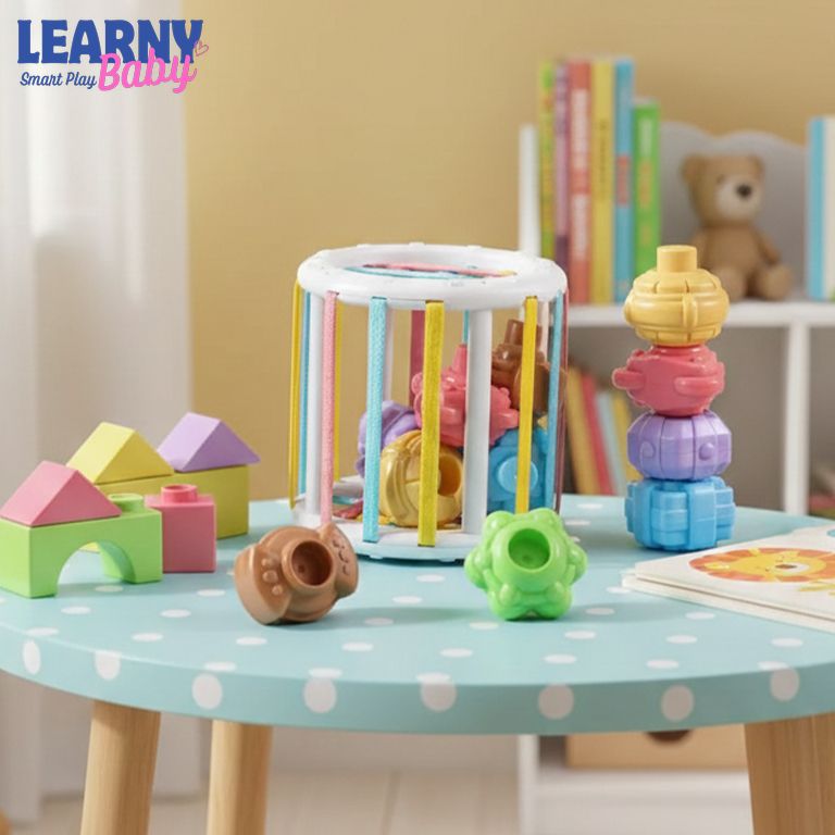 Montessori Learning Educational Toy for Babies – Colorful Shape Blocks Sorting Game, 0–12 Months, Perfect Gift for Toddlers