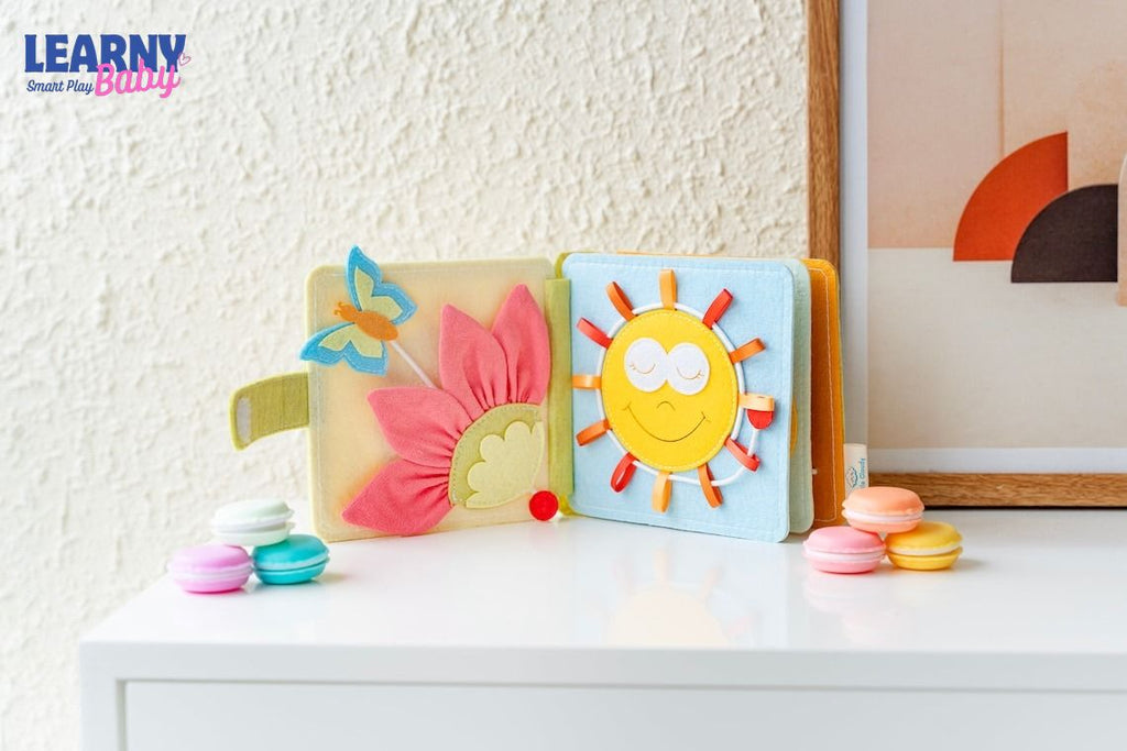 Quiet Book for 1 Year Old, Giraffe Felt Busy Book, Montessori Sensory Toy, Toddler Learning Activity Book, Baby Gift