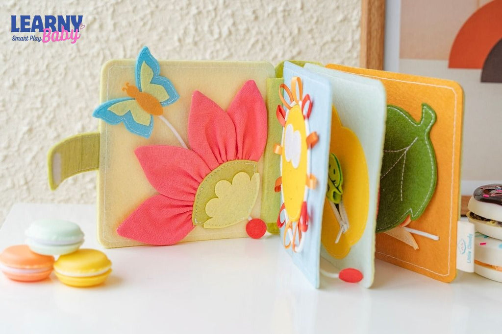 Quiet Book for 1 Year Old, Giraffe Felt Busy Book, Montessori Sensory Toy, Toddler Learning Activity Book, Baby Gift