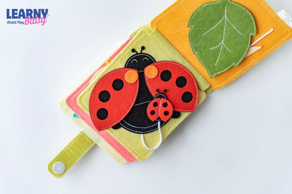 Quiet Book for 1 Year Old, Giraffe Felt Busy Book, Montessori Sensory Toy, Toddler Learning Activity Book, Baby Gift