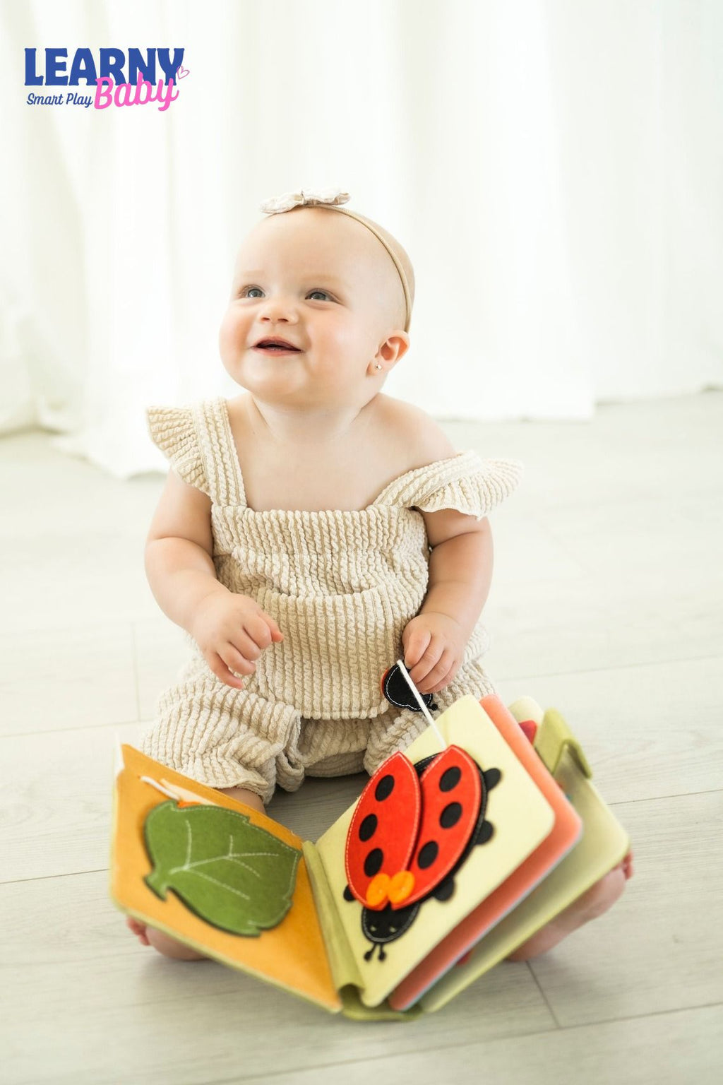 Quiet Book for 1 Year Old, Giraffe Felt Busy Book, Montessori Sensory Toy, Toddler Learning Activity Book, Baby Gift