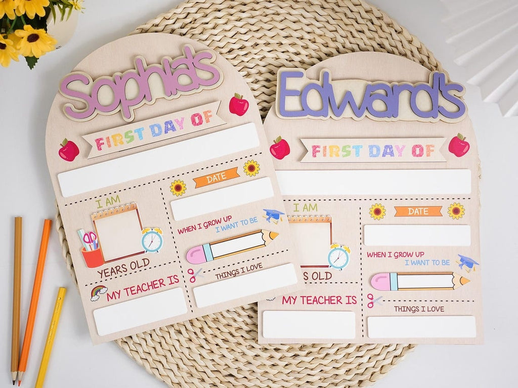 Custom First Last Day of School Sign, Back to School Sign, Preschool, Kindergarten 1st Day of School Sign, School Board