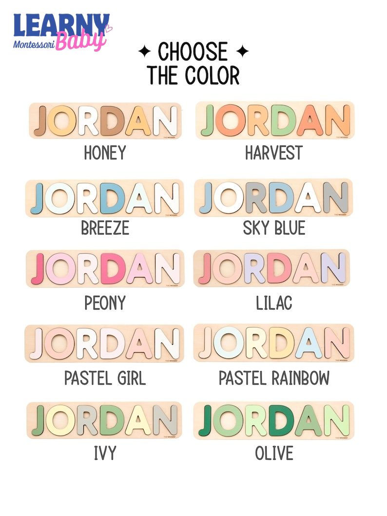 Wooden Name Puzzle. Personalized Name Puzzle. Custom Gifts for Kids. New Baby Gift. Baby Girl Nursery Decor. Nephew Gift. Baby Keepsake. BBLB28
