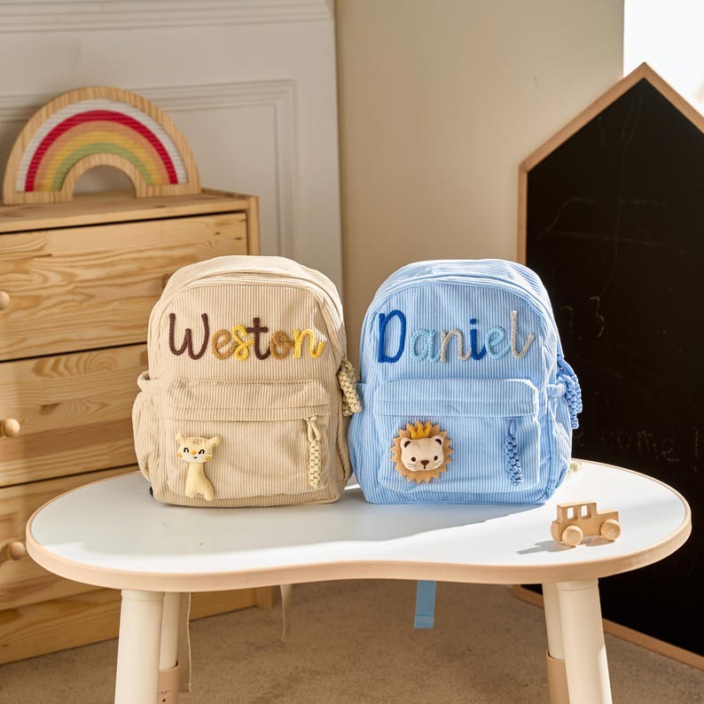 Custom Small Backpack and Handbag Set · Back to School Gifts · First Day of School · Personalized Gift for Kids and Toddlers · Daycare Bags
